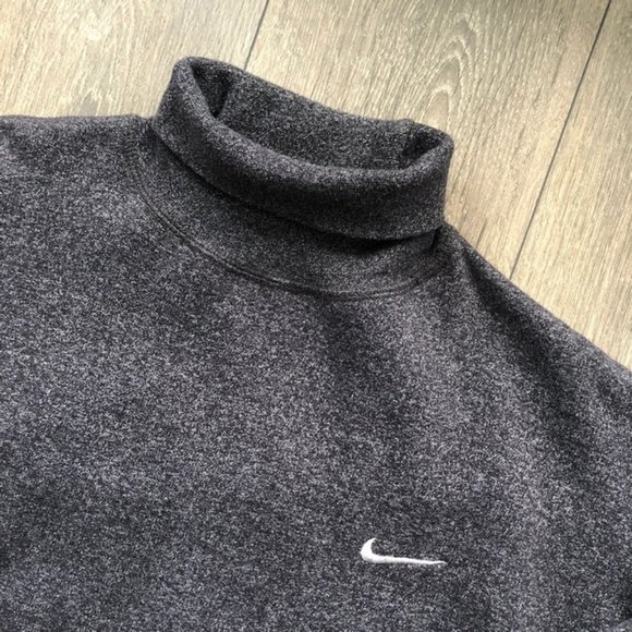 Grey Vintage Nike Turtleneck Small Swoosh - Picture 4 of 4